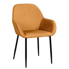 Fauteuil GIULIA velours moutarde