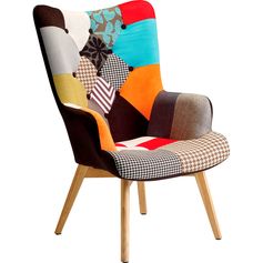 Fauteuil patchwork HELSINKI 68x99x74cm