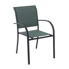 Fauteuil PIAZZA aluminium vert gris 56x65x88cm - HESPÉRIDE