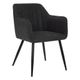 Fauteuil VISOCA en métal et tissu noir