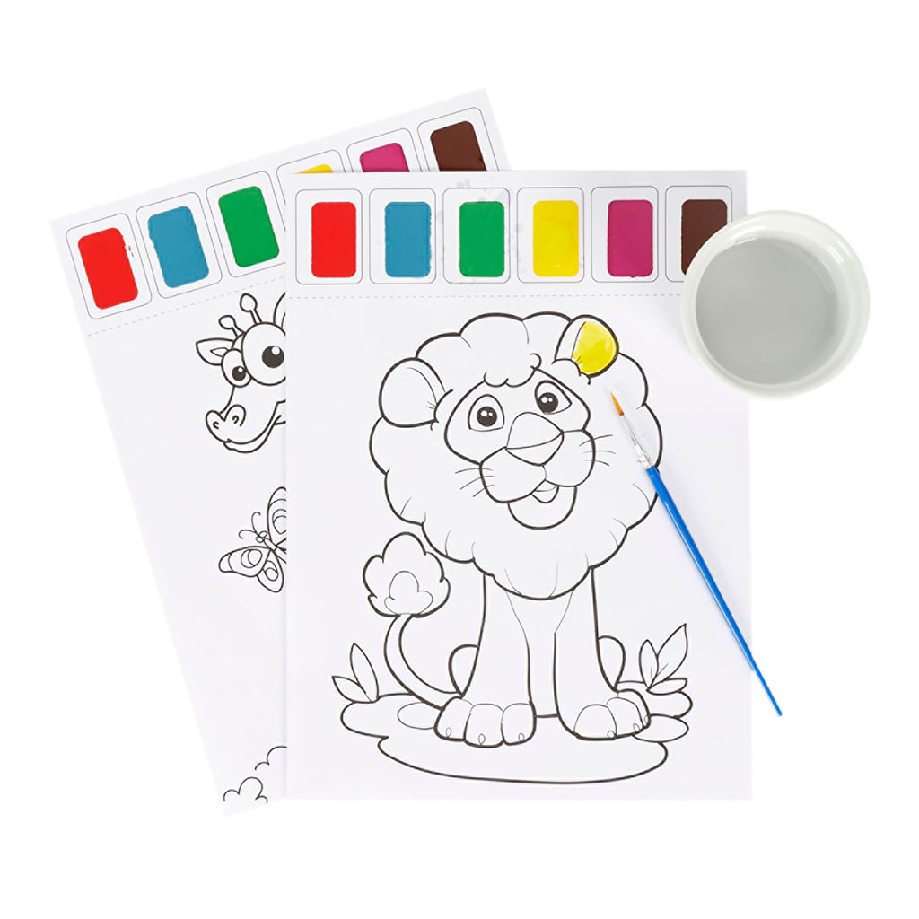 Feuille de coloriage peinture à eau x10 pièces