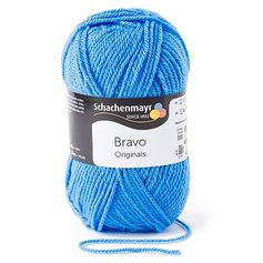 Fil à tricoter BRAVO bleu 50g