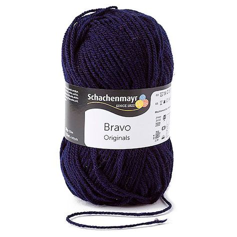 Fil à tricoter BRAVO bleu foncé 50g - Centrakor