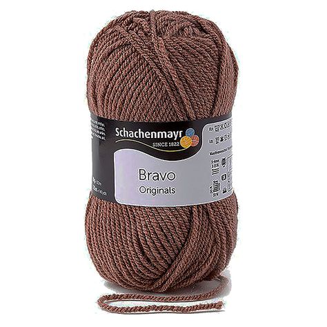 Fil à tricoter BRAVO marron 50g - Centrakor