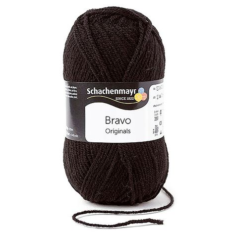 Fil à tricoter BRAVO noir 50g - Centrakor
