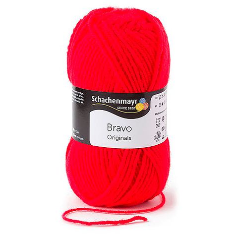 Fil à tricoter BRAVO rouge 50g
