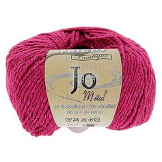 Fil à tricoter JO METAL rose 50g