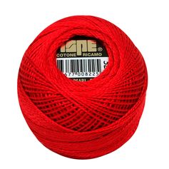 Fil broderie coton perle rouge 10g COL326