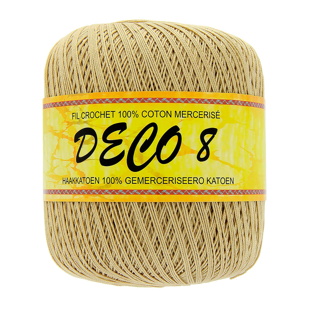 Fil en coton à crocheter beige 100g - Centrakor