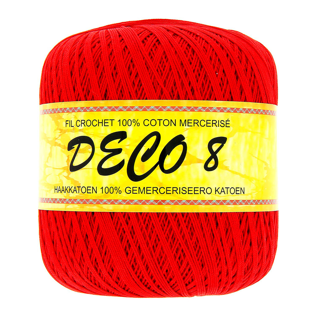 Coton Cablé n°5 - Rouge - 13 - Distrifil - Fil à crocheter
