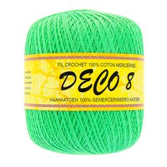 Fil en coton à crocheter vert 100g