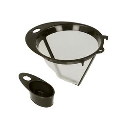 Filtre pour cafetière et cuillère de mesure plastique rigide noir
