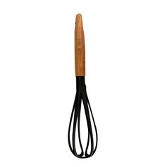 Fouet de cuisine nylon manche bambou 6x31x6cm