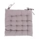 Galette de chaise carrée coton gris clair 38x38cm