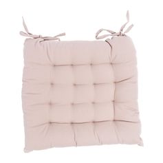 Galette de chaise carrée coton lin 38x38cm