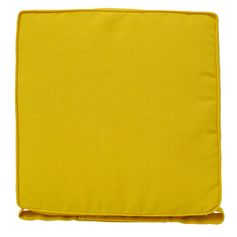 Galette de chaise déhoussable polyester moutarde 40x40cm - HESPÉRIDE