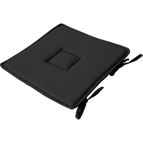 Galette de chaise 40x40 cm SARA coloris noir - Conforama