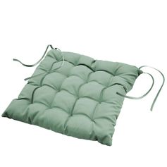 Galette de chaise polyester ESSENTIEL vert sauge 40x40cm