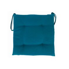Galette de chaise pour extérieur polyester bleu canard 40x40cm - HESPÉRIDE