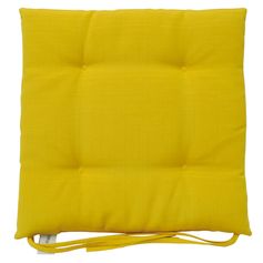 Galette de chaise pour extérieur polyester moutarde 40x40cm - HESPÉRIDE