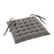 Galette de chaise TWILLY polycoton gris 38x38cm