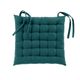 Galette de chaise TWILY poly coton émeraude 38x38cm