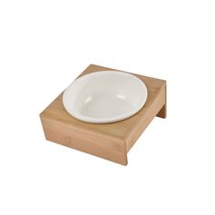 Gamelle en céramique et support bambou D 16cm