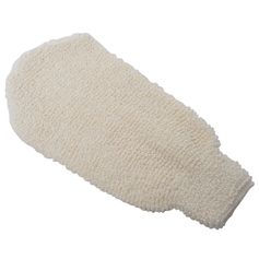 Gant de toilette démaquillant coton et bambou ivoire 12x22cm