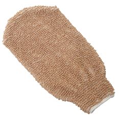 Gant de toilette démaquillant coton et bambou taupe 12x22cm