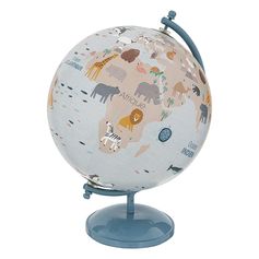 Globe enfant animaux bleu D 20cm