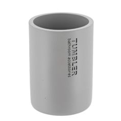 Gobelet polyrésine gris 7.5x10.7cm