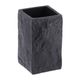Gobelet salle de bain polyrésine pierre noire 6.3x10.5x6.3cm