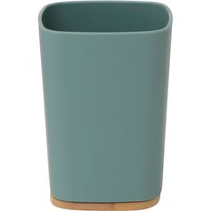 Gobelet salle de bain rubber bambou sauge 7.5x10.5x7.5cm