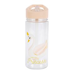 Gourde plastique cygne rose