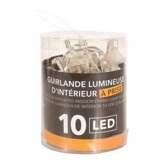 Guirlande 10 led blanches secteur