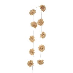 Guirlande de fleurs tissu 10 ampoules LED  165cm