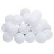 Guirlande LED 20 boules blanches D 6cm