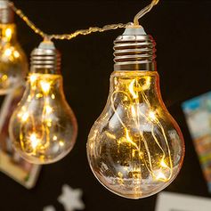 Guirlande LED ampoule solaire 4.8m