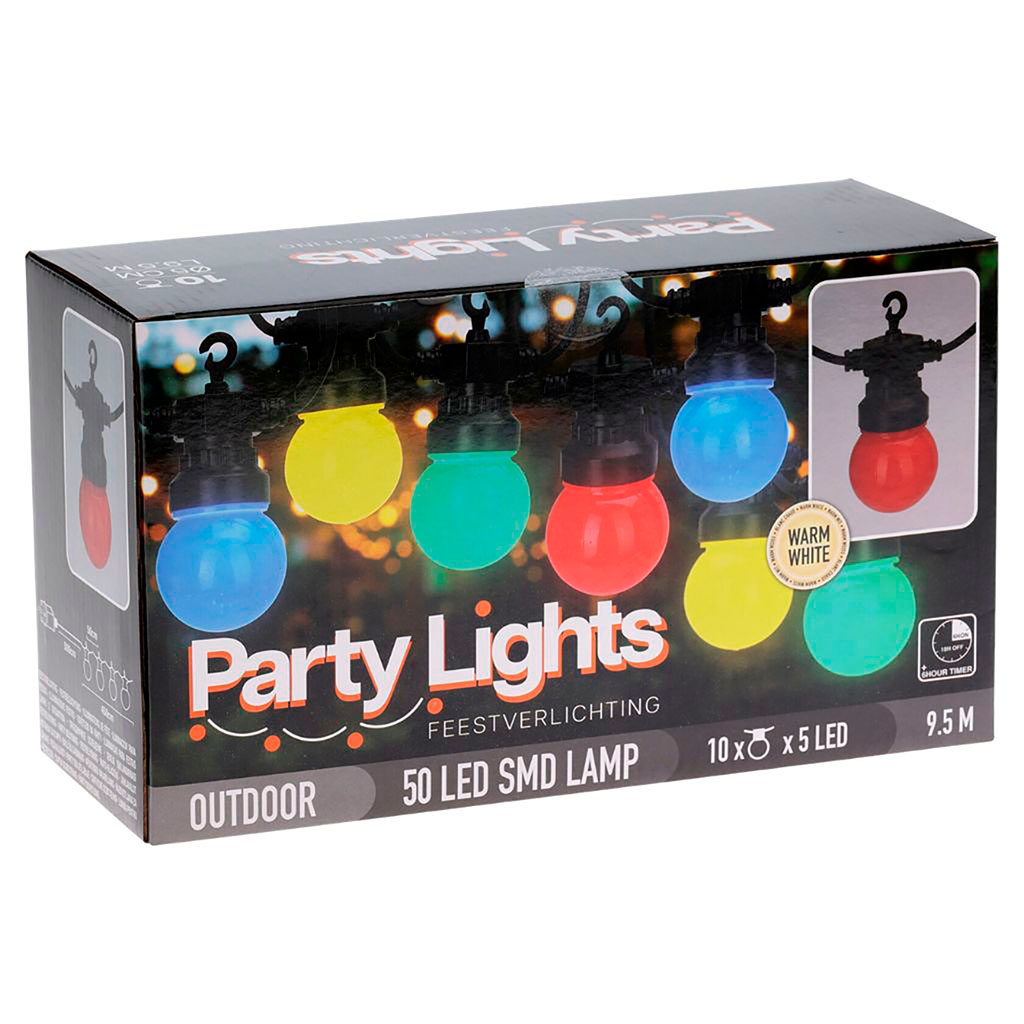 Guirlande LED extérieur multicolore 9.5m