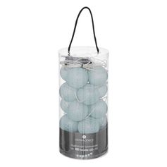 Guirlande lumineuse 20 boules bleu céladon 435cm