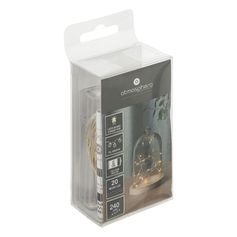 Guirlande lumineuse 20 microleds blanc chaud L 190cm