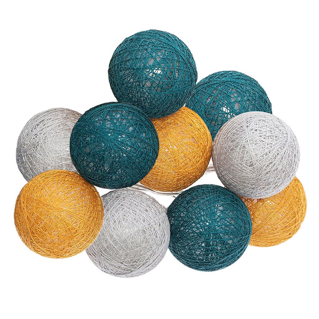 Guirlande lumineuse led 10 boules 165cm - Centrakor