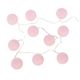 Guirlande lumineuse LED à piles 10 boules roses D 6cm