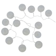 Guirlande lumineuse LED à piles 16 boules blanche D 3.5cm