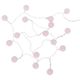 Guirlande lumineuse LED à piles 16 boules rose D 3.5cm