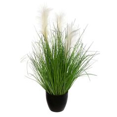Herbes hautes artificielles en pot plastique H 70cm