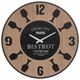 Horloge bois LAIS style bistrot noire et marron D 57cm