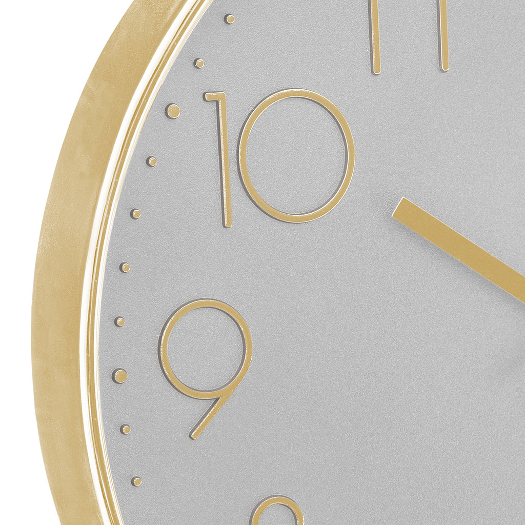 Horloge Murale Design Laure – 50 Cm, Doré, Verre – Paris Prix – Neuf