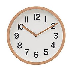 Horloge LOLY effet bois marron D 22cm