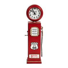 Horloge métal et pastique rouge H 37.3cm